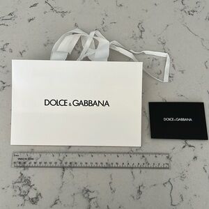 Dolce Gabbana White Ribbom Boutique Shopping Tote Bag